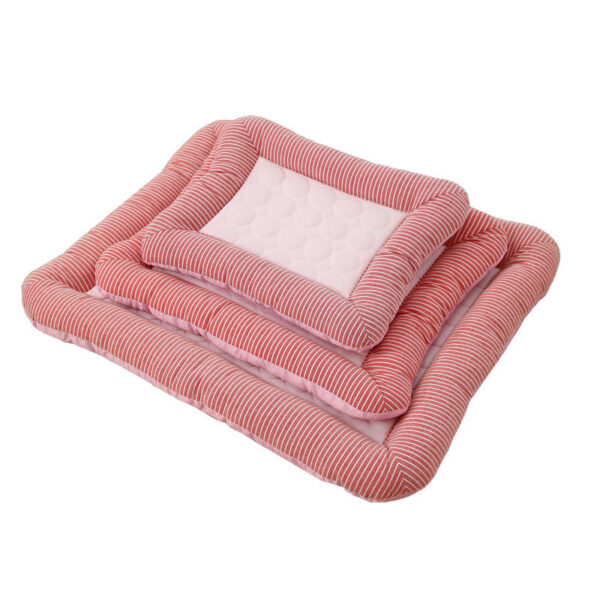 Pet Cooling Pad Bed For Dogs Cats Puppy Kitten Cool Mat Pet Blanket Ice Silk Material Soft For Summer Sleeping  Blue Breathable - Image 5