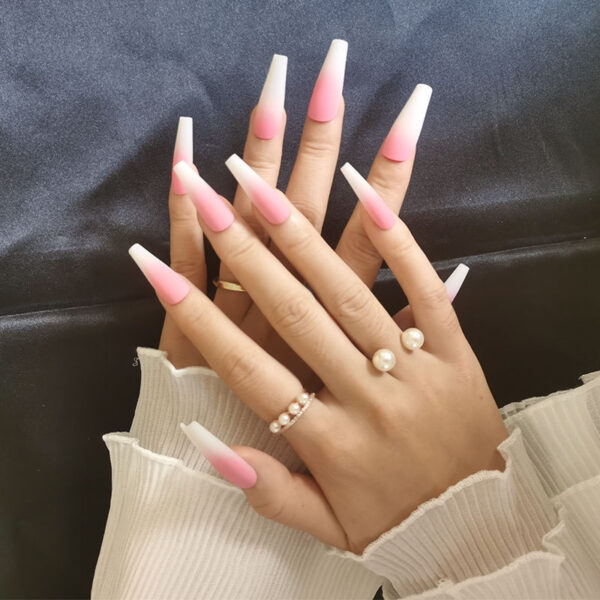 Long Ballet Nails With Flat And Pointed Water Droplets - Image 5