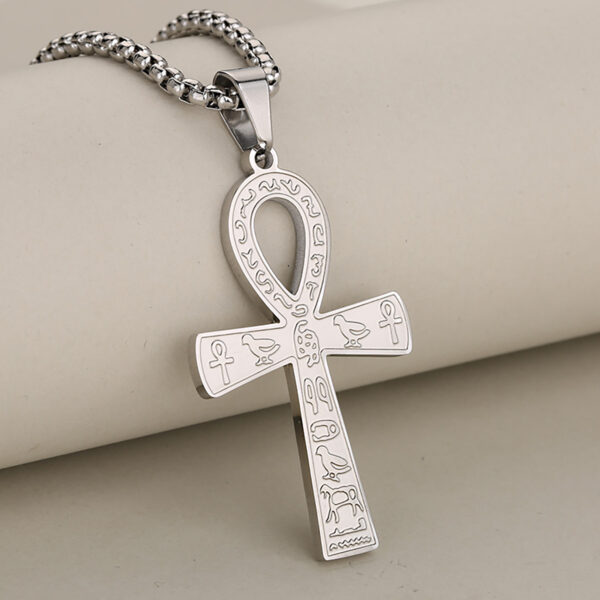 Men's And Women's Retro Stainless Steel Cross Pendant - Image 4