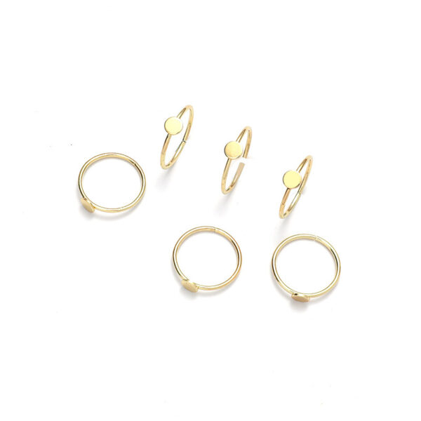 Simple Design Mori Normcore Style Alloy 6-piece Small Open Ring - Image 4