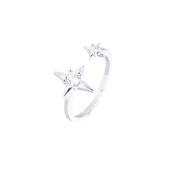 Cold Wind Special-interest Design Adjustable Eight-pointed Stars Ring For Women - Image 2