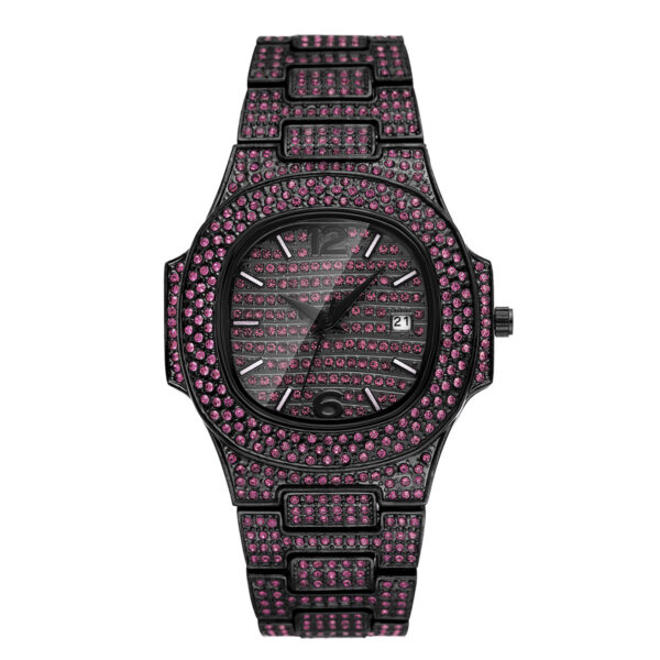 Niche Hip Hop Color Diamond Full Diamond Men's Watch - Image 4
