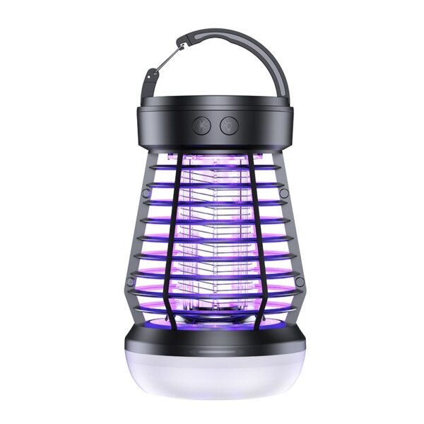 2in1 Mosquito Killer Lamp Electric Fly Catcher USB Rechargeable Electric Mosquito Swatter Electric Fly Trap With Night Light S0S Emergency Light Mosquito Killer Terrace Camping - Image 5