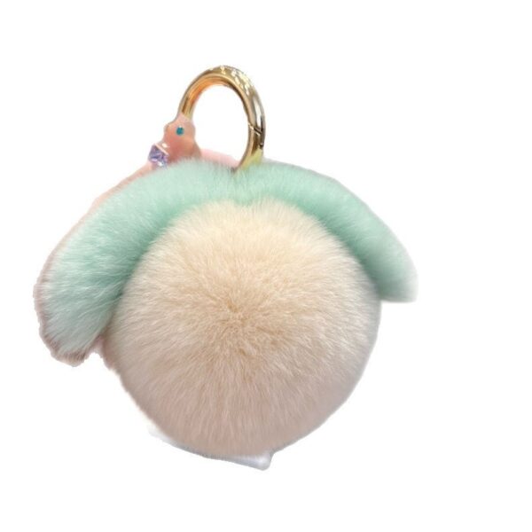 Peach Car Key Ring Pendant Plush Hang Decorations - Image 5
