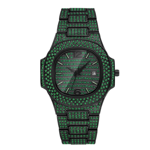 Niche Hip Hop Color Diamond Full Diamond Men's Watch - Image 3